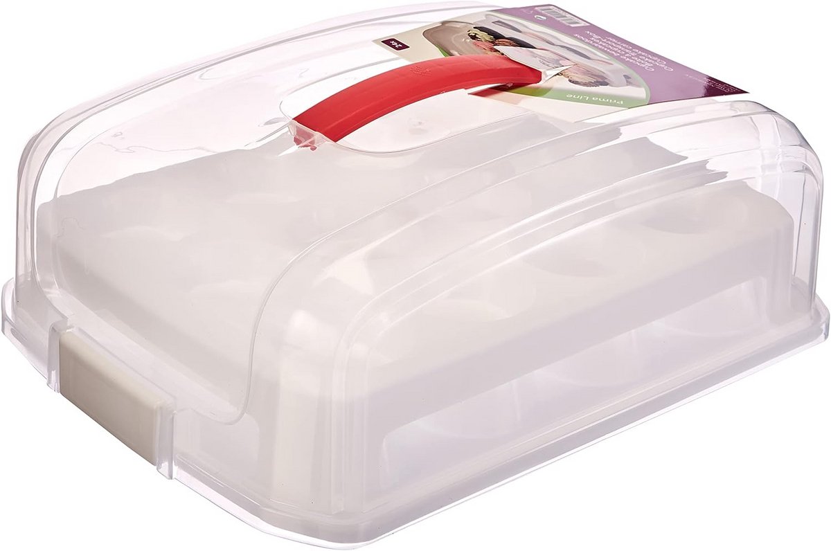 Cupcake transportbox voor 24 cupcakes en muffins met 2 verdiepingen