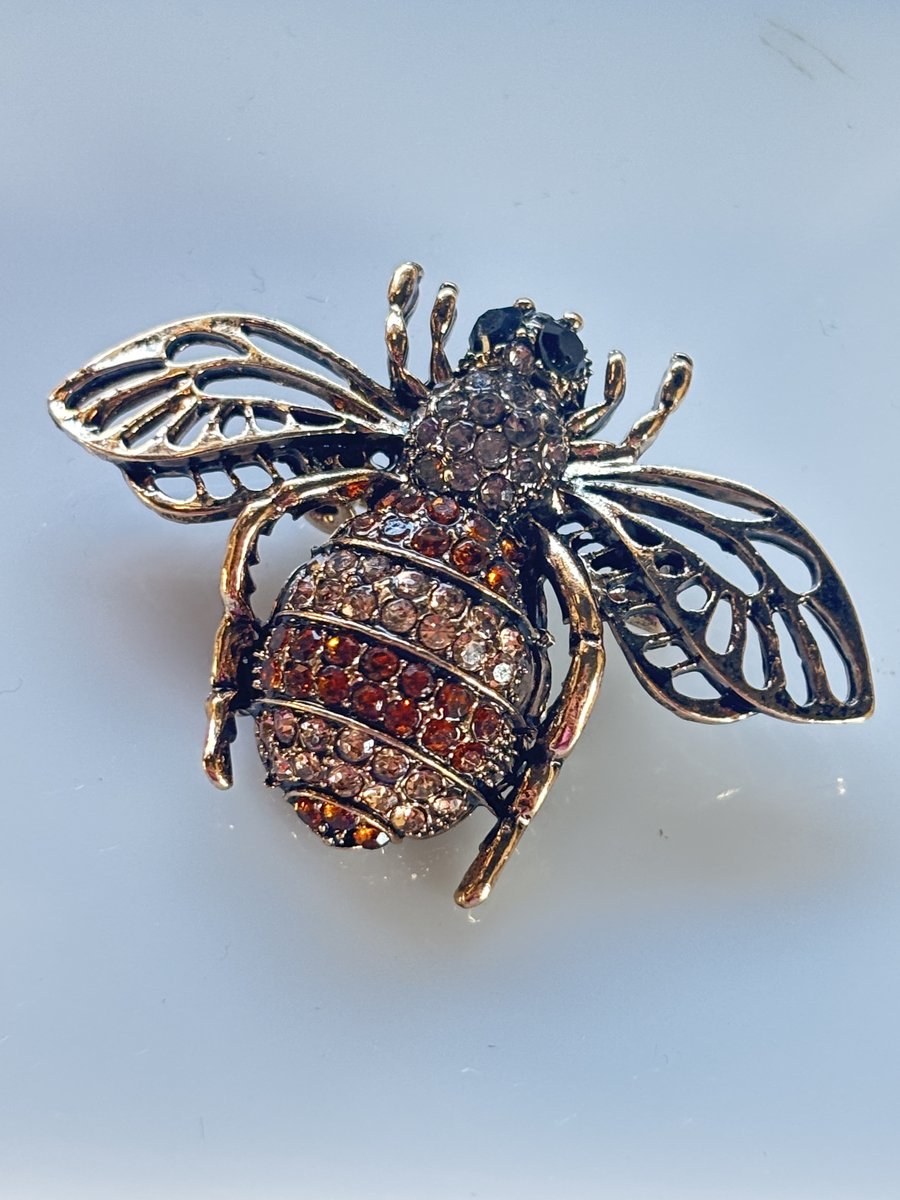 Vibe - broche - wesp - oranje - goud - juweel - geschenk - verjaardag - accessoires