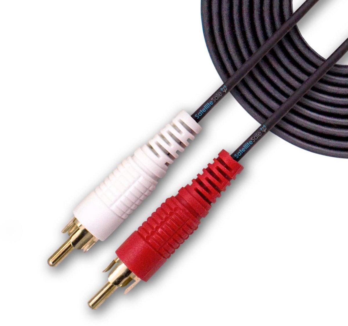 2 Mannelijke naar 2 Mannelijke RCA Audio Stereo Kabel 2M PVC Zwart