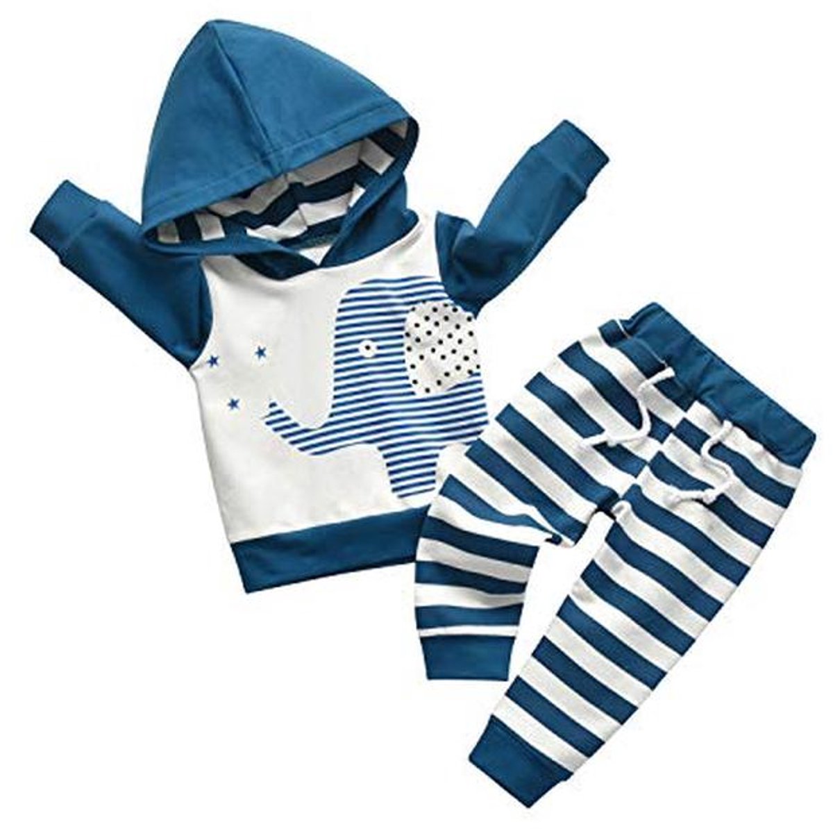 Lange Mouw Hoodie Tops Sweatsuit Outfit Set voor Peuters