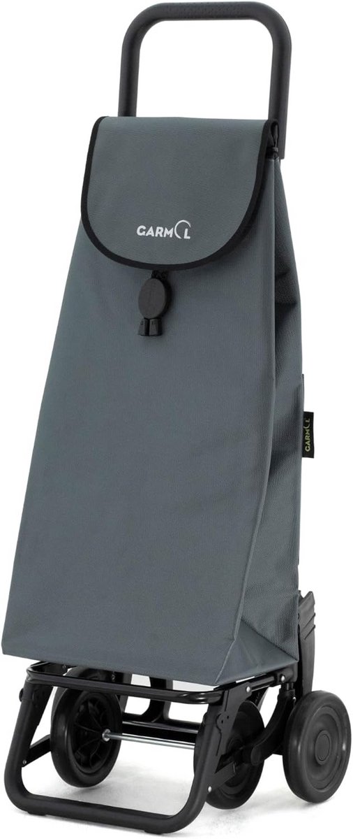 Winkelwagen met 4 wielen en opvouwbaar chassis - 55 liter, Grijs, 40 x 27 x 105 cm