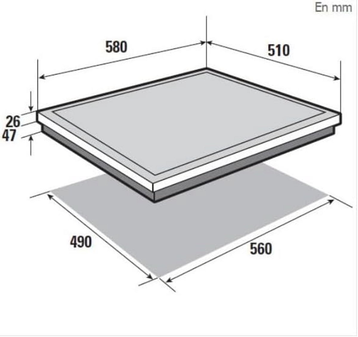 Keramische kookplaat 4 pits 6000W zwart