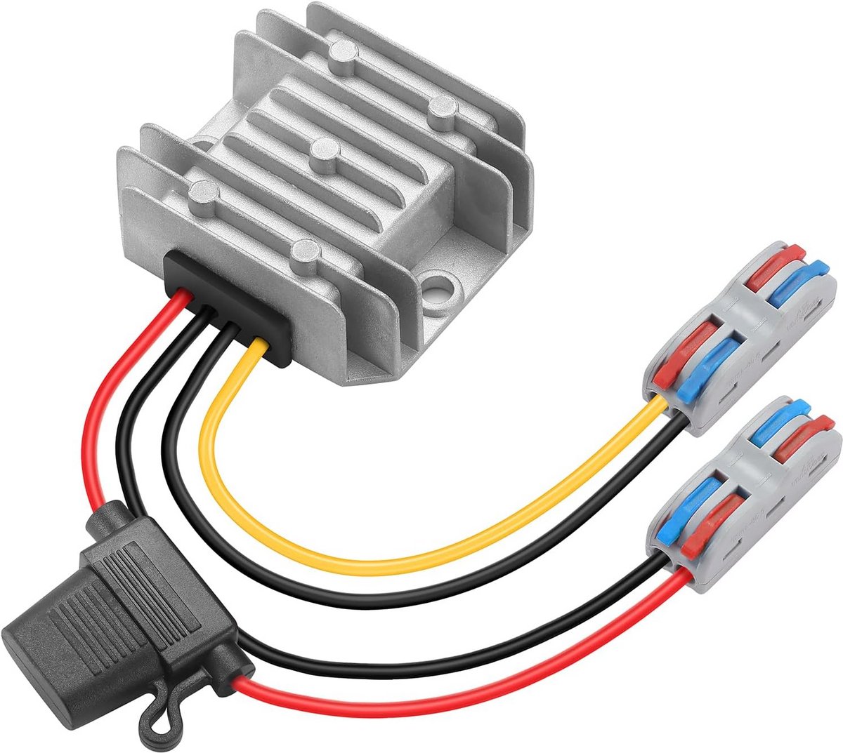 DC 24V naar 12V 10A Power Converter - Waterdichte Spanningsregelaar met Beveiligingen