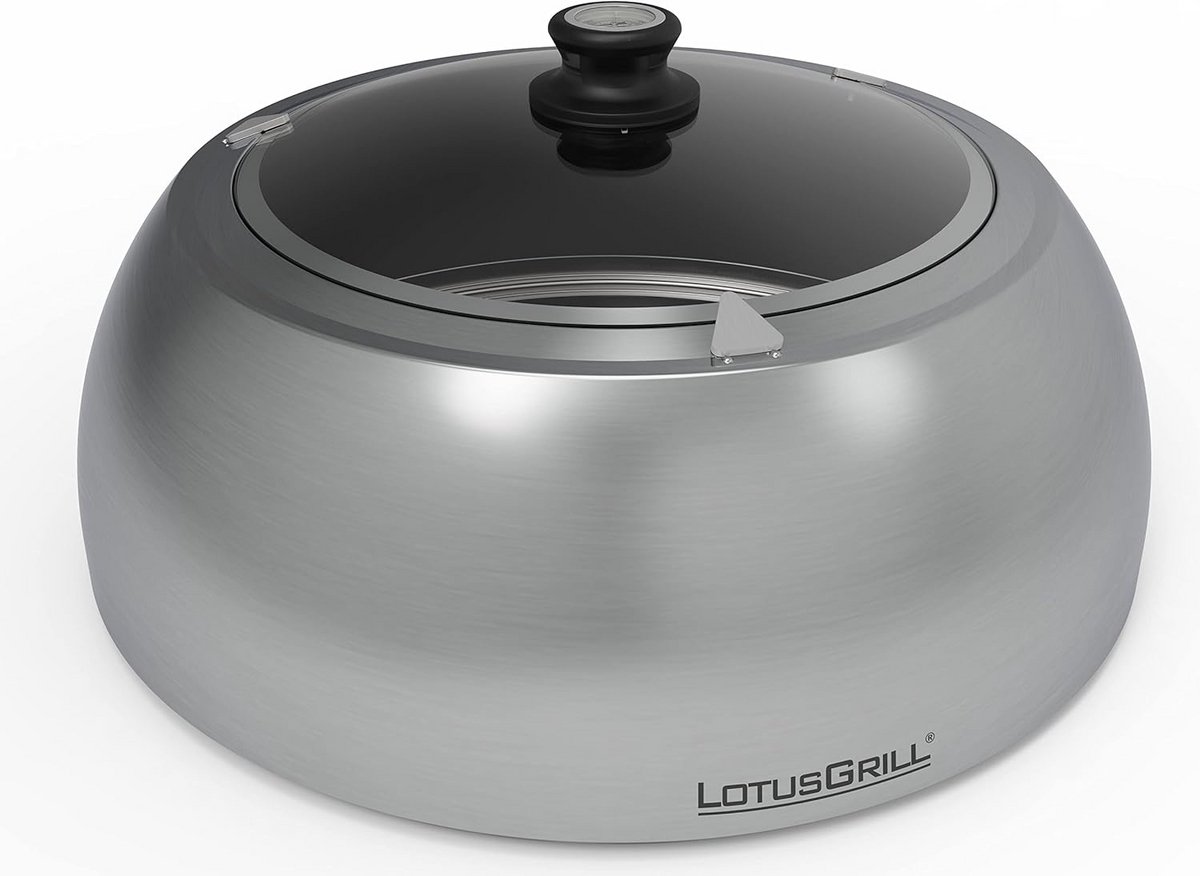 Roestvrijstalen Grillkap met Temperatuurmeter voor Grillen en Koken