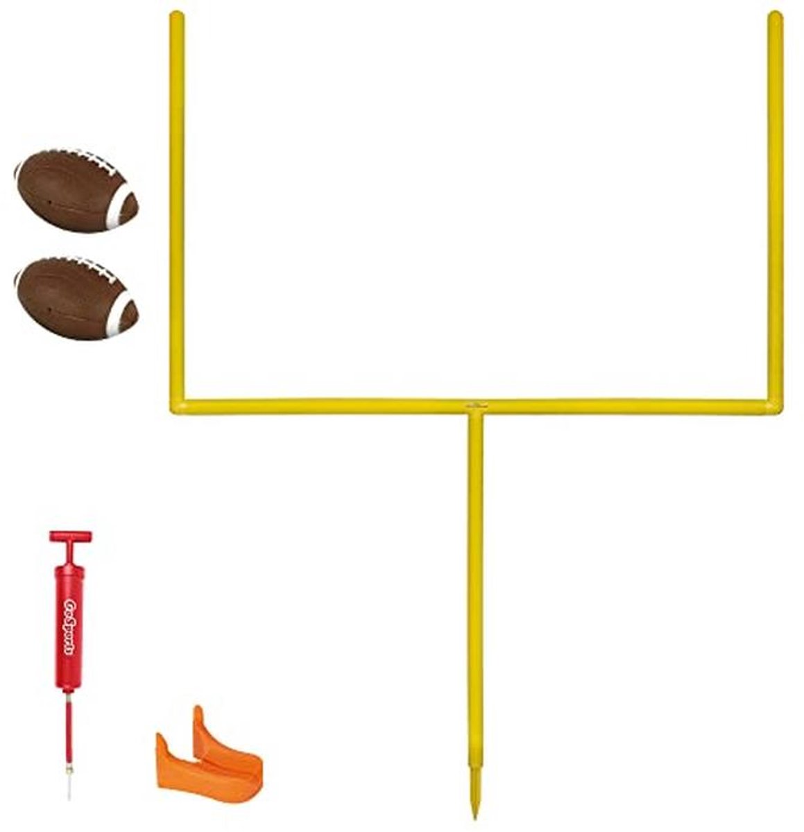 8ft PRO Kick Challenge Doelpost Set met 2 Voetballen en Kick T-Shirt - Levensgroot Doel voor Kinderen en Volwassenen