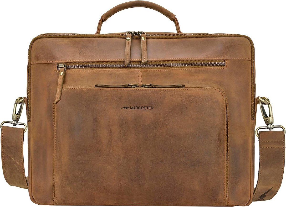 Laptop Bag Auckland 15.6 Inch | Leren Schoudertas voor Laptop | Laptop Briefcase voor Notebook | Draagtas voor Mannen en Vrouwen