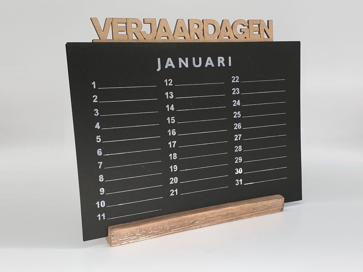 Kalenderbladen in standaard 22x27cm