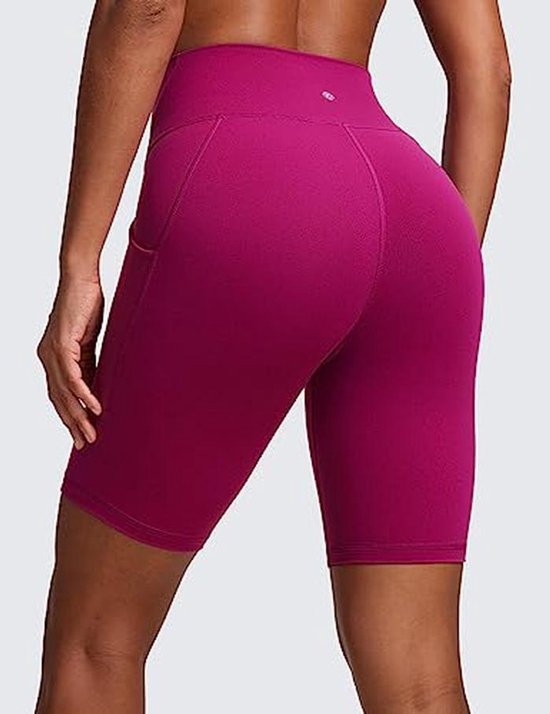Vrouwen Sportieve Yoga Shorts 5''/8'' Hoogtraject met Controle en Zakken — afbeelding 2