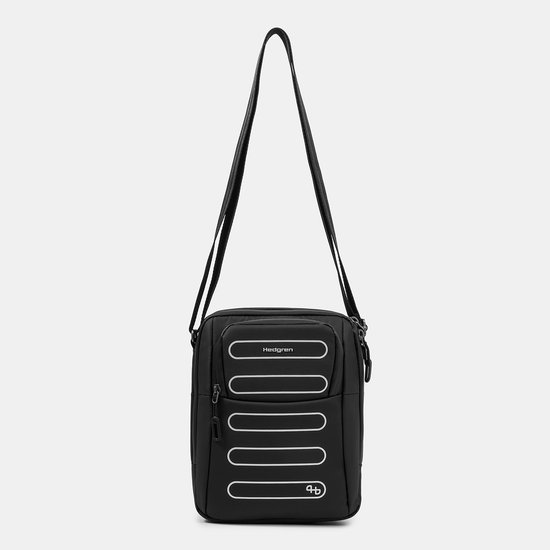 Hedgren RELAX M P sac bandoulière vertical avec protection RFID – Version M – Tissu recyclé déperlant - Noir