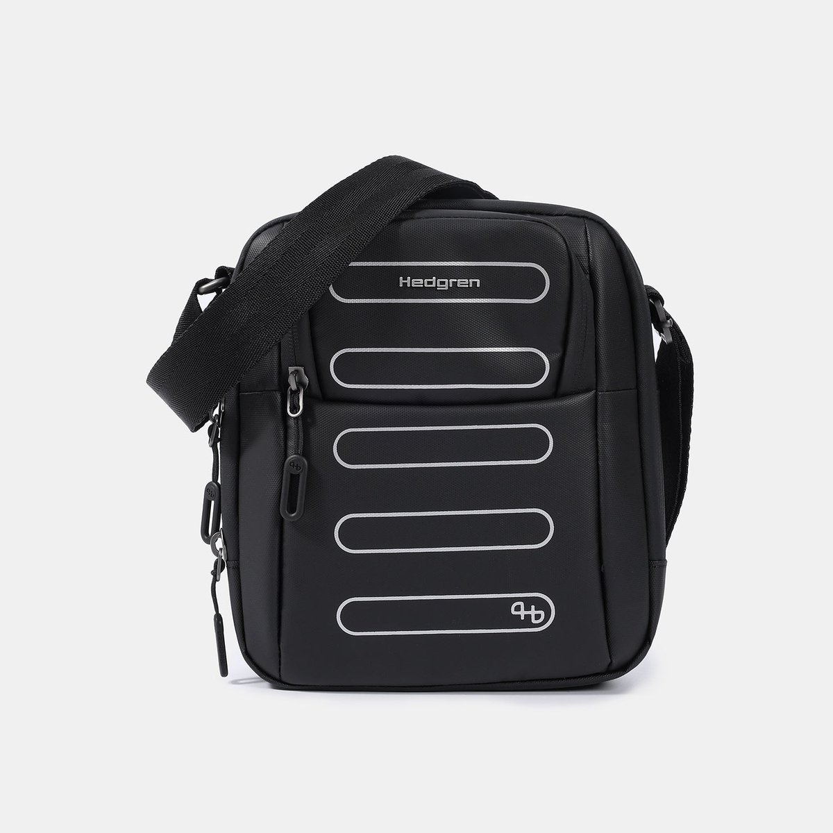 Hedgren RELAX P verticale crossbodytas met RFID-bescherming – Gerecycled materiaal – Waterafstotend - Zwart