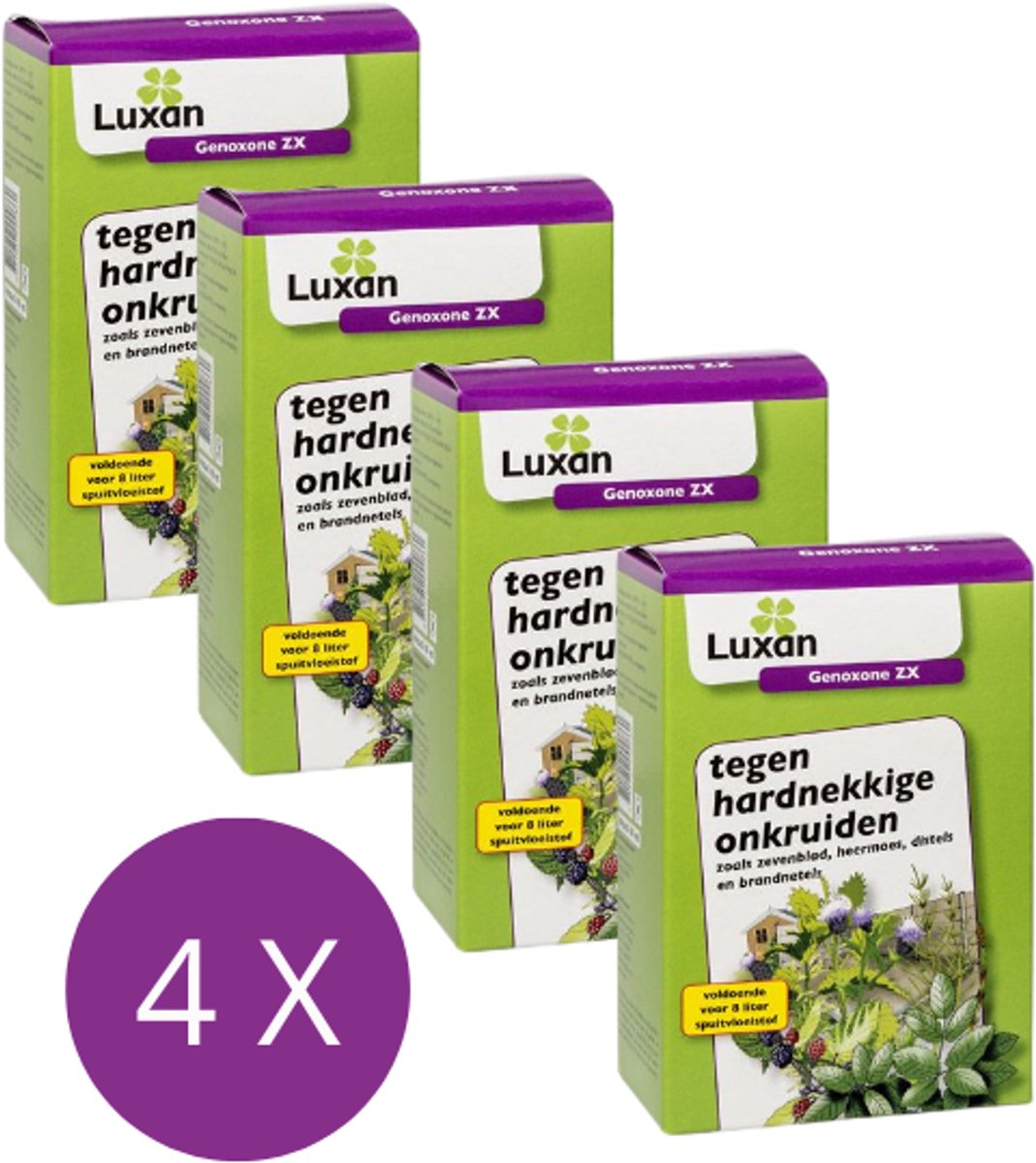 Luxan Genoxone Zx - 4 Stuks - Concentraat - Onkruidbestrijding - 100 ml - Garden Select