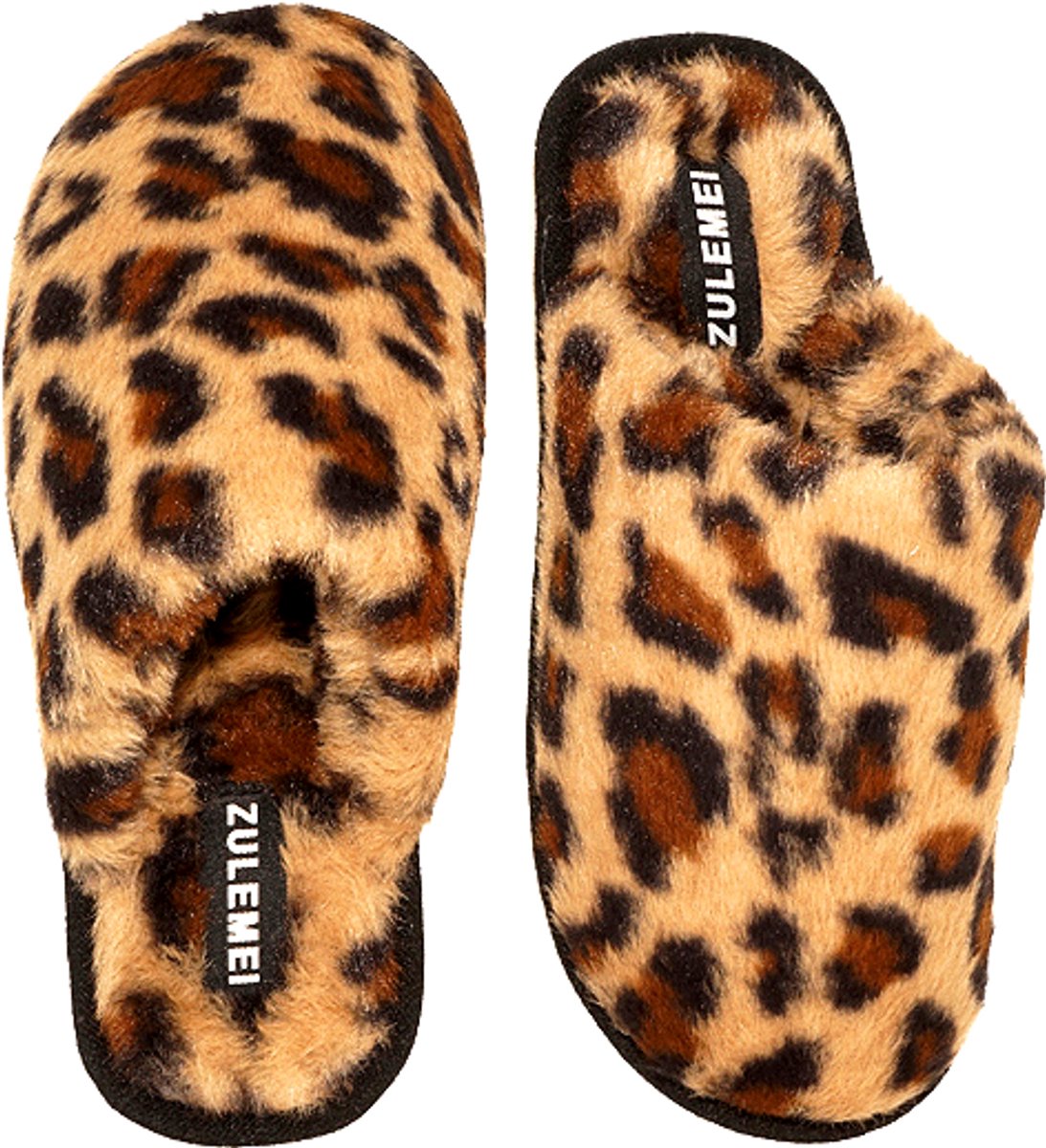 Warme Luipaard Pantoffels - Unisex - Maat 41/42 - Anti-slip