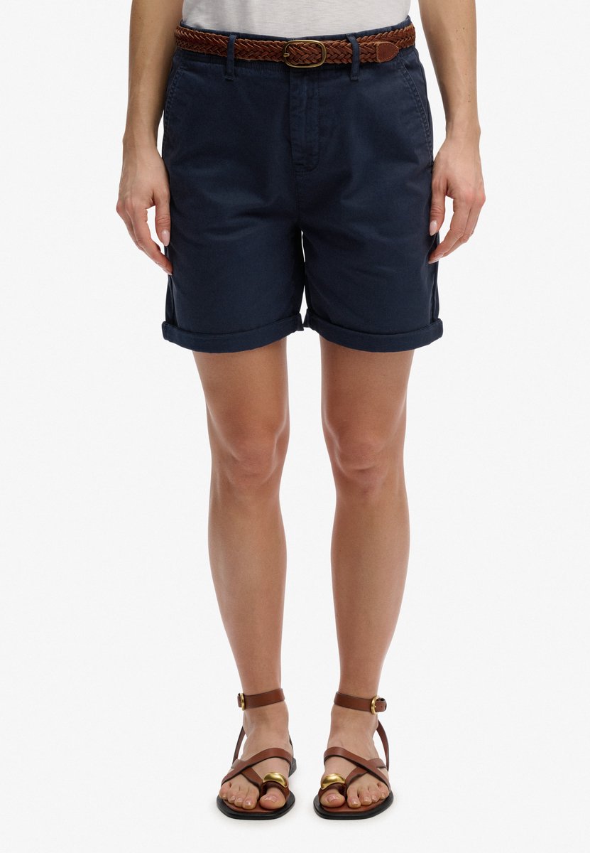 Superdry Chino Shorts Dames Korte broeken Marineblauw