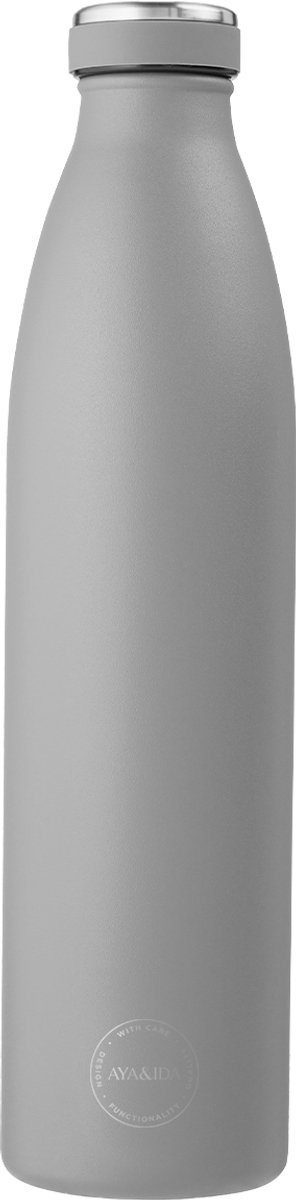 AYA&IDA - Drinking Bottle - Thermosfles - drinkfles - waterfles - to go - 1000ml - Light GREY NIEUW!