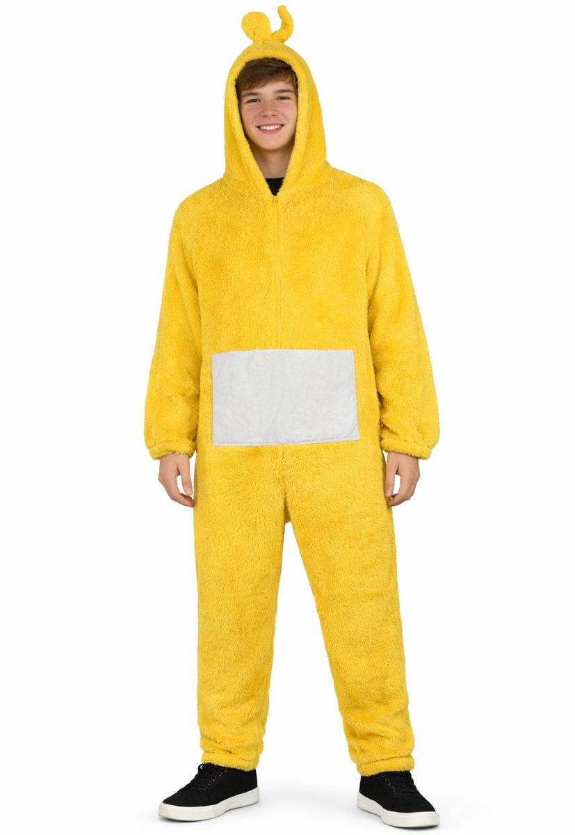 Carnavalskleding - Onesie - Geel - M - 161 - 170 cm - Kostuum - Dames & Heren - Verkleed als Kinderfiguren - Kinderen & Volwassenen