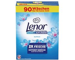 Lenor Aprifrisch – Waspoeder – 90 Wasbeurten – Snel Oplossend – Geurverwijderend