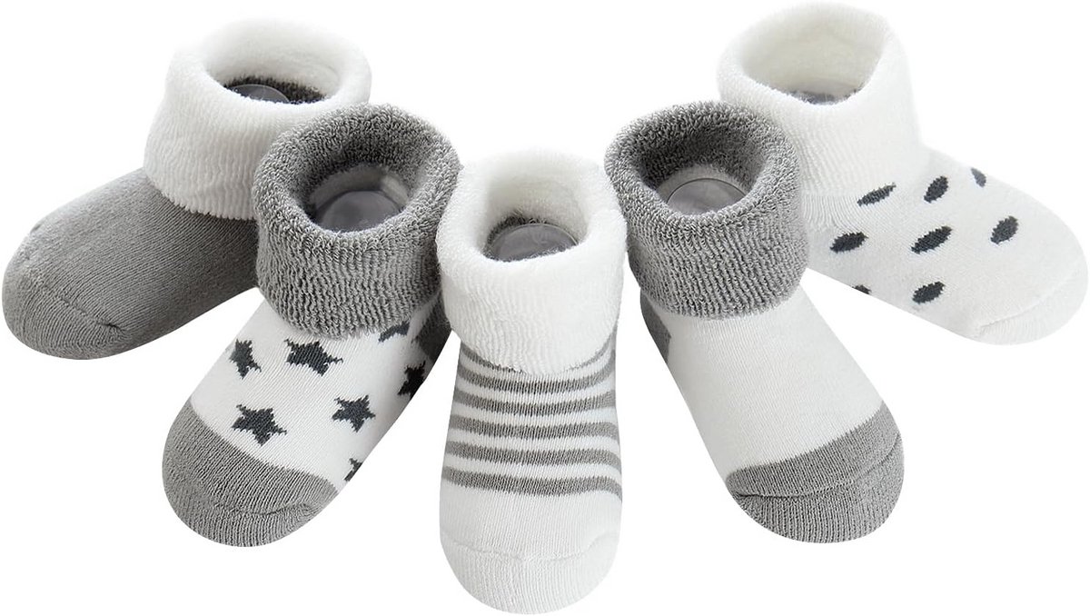 Set van 5 Extra Dikke Baby Sokken Winter Katoen Thermisch en Warm