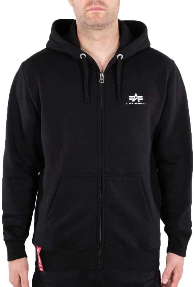 Heren Hoodie met Rits en Borstlogo - Comfortabele Sweater voor Mannen