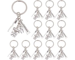 12x Sleutelhanger Tandheelkunde Assistent - Cadeau voor Tandarts en Collega's