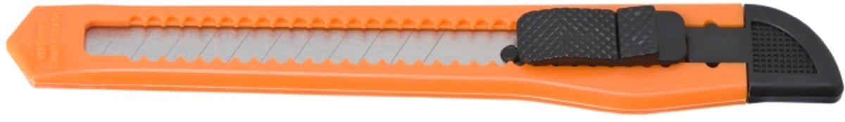 Afbreekmes 9 mm – Snap-Off Breekmes Met Uitschuifbaar Mes – Schokbestendige Kunststof Behuizing Met Antislip – Vervangbaar Mes – Geschikt Voor Behangen, Papier, PVC En Huishoudelijk Snijwerk [10816]