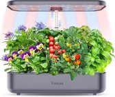 MKNZOME Hydrocultuur Kweeksysteem, 3 Pods Indoor Kruidentuinkit met 60 Groeilampen, Slimme Kruidenkweekset met Automatische Timer, 13.4 '' Verstelbare Hoogte, 2 Liter Watertank - Wit MKNZOME Hydrocultuur Kweeksysteem, 3 Pods Indoor Kruidentuinkit met 60 Groeilampen, Slimme Kruidenkweekset met Automatische Timer, 13.4 '' Verstelbare Hoogte, 2 Liter Watertank - Wit