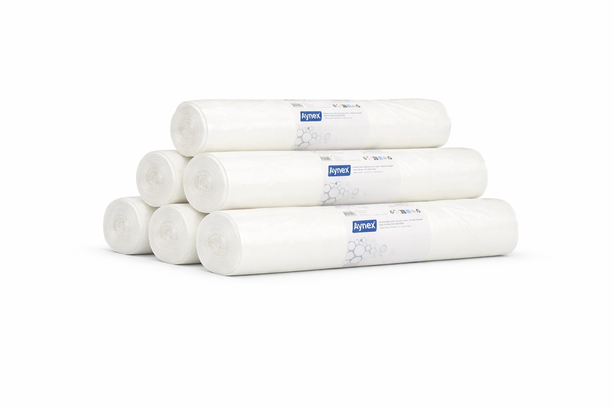 Hynex Vuilniszak 50 Liter - 300 stuks - afvalzakken - Vuilzakken - Pedaalemmerzakken - Gerecycled HDPE - 63x70cm - Set van 6 x 50 stuks - Transparant