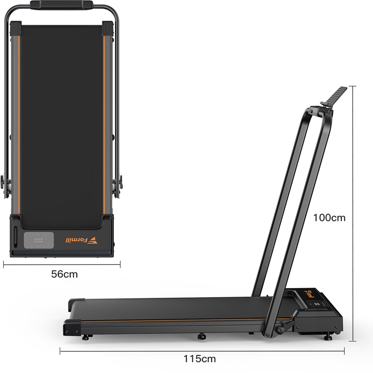 LeeuwenChoice® Compacte Loopband Voor Thuisfitness - Opvouwbaar - Hellingshoek & Handrail - Geluidsarm & Schokabsorberend