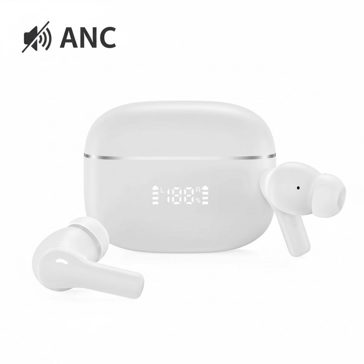 Draadloze Oortjes met Active Noise Cancelling (ANC) earbuds – draadloze oordopjes – In-Ear