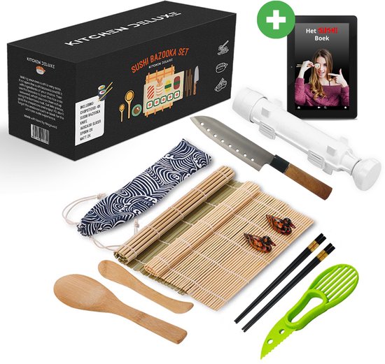 XXL Sushi maker set met sushi receptenboek