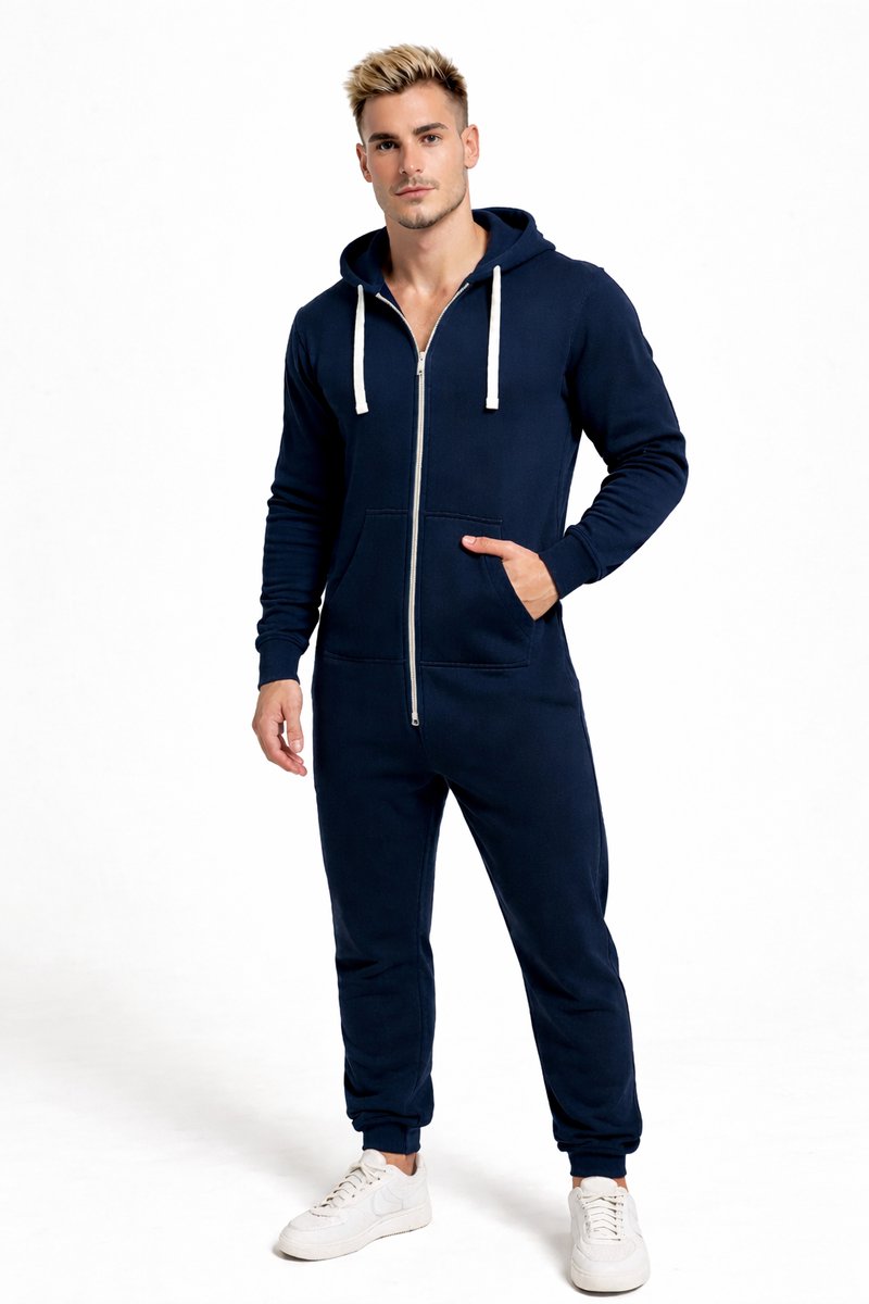 Navy Onesie - Huispak - Onesie mannen - Onesie Vrouwen - Maat XXL