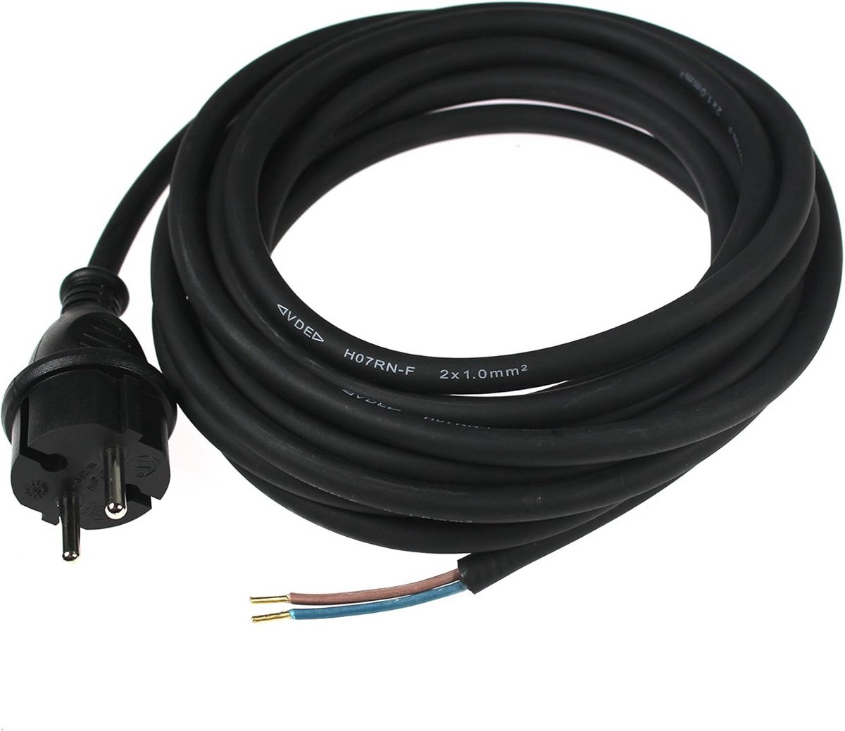 Bohrmaschinen-Anschlussleitung 5 m H05RN-F 2x1 0mm² Konturenstecker