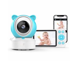 Narvie Babyfoon met Camera & Scherm 5 inch – Dual Mode WiFi + 900MHz – 1080P HD – No-Glow Nachtzicht – 2-Weg Audio – Temperatuur & Huilalarm