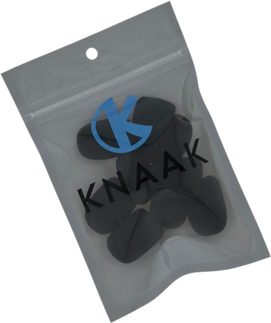 Knaak microfoon windkap verpakt in een doorzichtig zakje met Knaak logo.