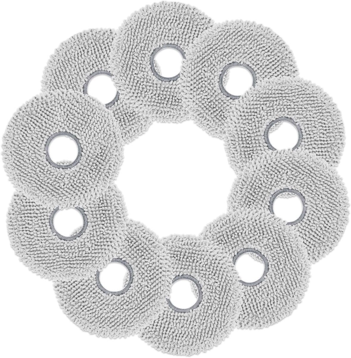 10 stuks wisdoeken gescht voor Ecovacs Deebot T50 Omni/Pro/Max,T30 Pro Omni,T30S Pro/Combo/Complete, N30 Pro,X5,X2 robotstofzuiger,nieuwe verbeterde microvezel en herbruikbare vervangende mop