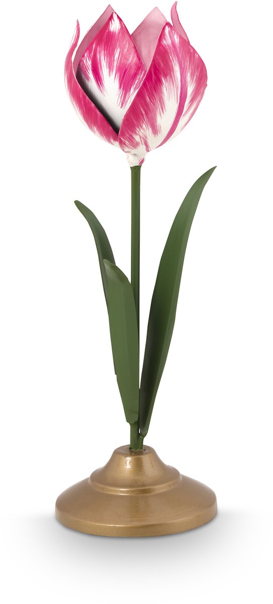 Pip Studio Kaarsenhouders - Tulp - Kandelaar van Metaal - Oudroze - 26cm