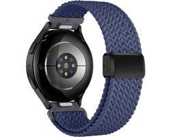 Nylon bandje - geschikt voor Garmin Venu (2 Plus) / Venu SQ (2) / Vivomove (Style - Sport) / Vivoactive 3 / 5 / 6 / Forerunner 55 / 165 / 245 / 645 / 570 - 42mm - blauw