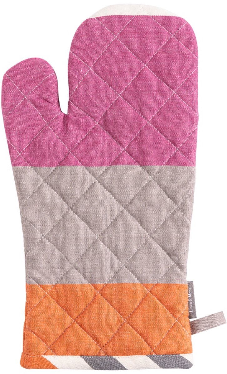 Linen & More - ovenwant Stripes print Mauve rust