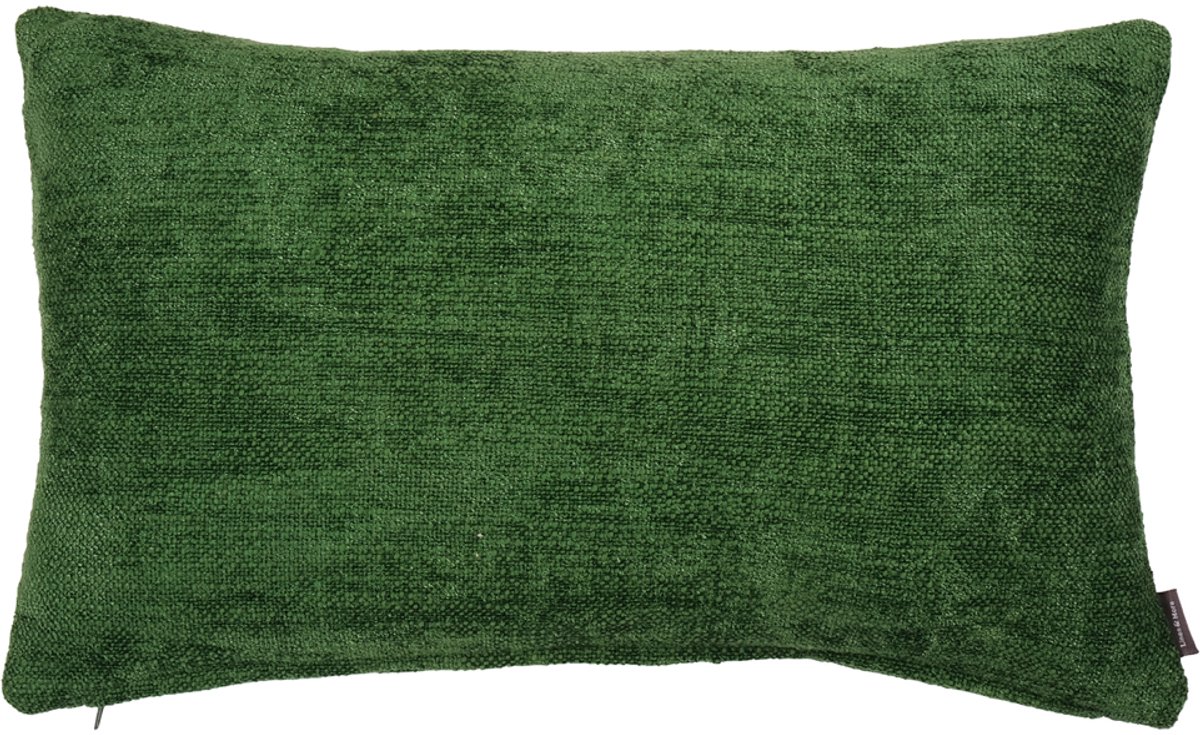 Linen & More Coco Chenille Garden Groen Kussen | 30 X 50 | Sierkussen Voor Woonkamer Of Slaapkamer Groen donker