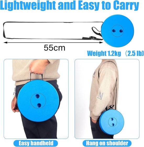 Uitschuifbare kruk - Klapstoel - Opvouwbare Campingstoel 45cm - Verstelbare Hoogte & 180KG Draagvermogen - Voor Binnen & Buiten - Draagbaar & Stevig - Ideaal voor Vissen & Wandelen — afbeelding 5