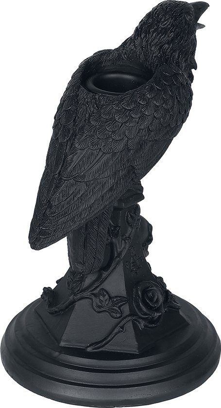 Alchemy Bougeoir Poe's Raven Zwart