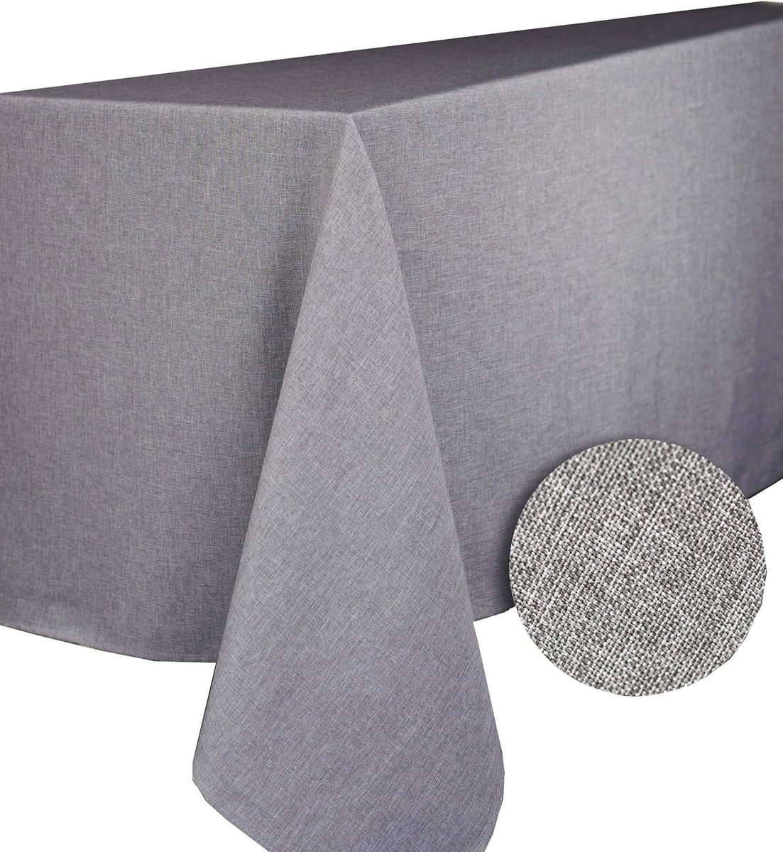 Tafelkleed Rechthoekig Polyester Grijs - 3372360500870