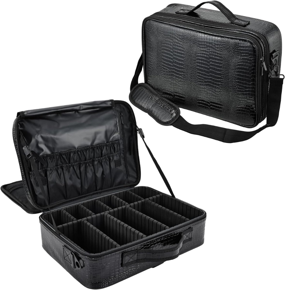 Kapperskoffer - Kapperstas - Visagie - Cosmetica Organizer -Zwart