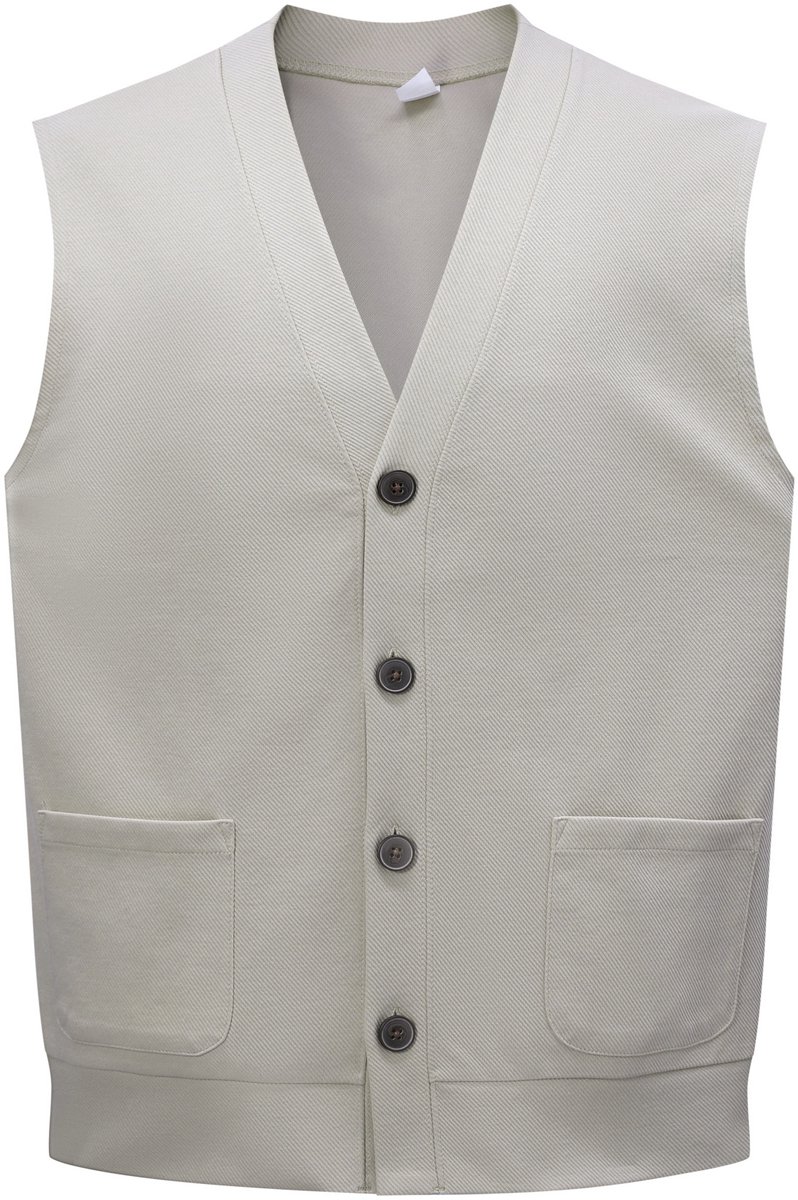 ALLTHEMEN - Heren V-Hals Vest - Enkele Knopen en Losse Pasvorm - XXL