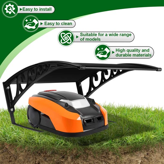 Universele Garage voor Grasmaaier Robot - Zwart Polycarbonaat Dak voor Duurzame Weerbestendigheid van Merkloos	 — afbeelding 5