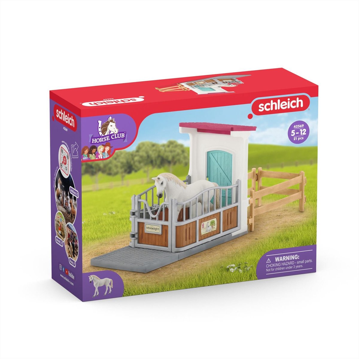 schleich HORSE CLUB - Paardenbox - Speelfigurenset - Kinderspeelgoed voor Jongens en Meisjes - 5 tot 12 jaar - 42569 — afbeelding 4
