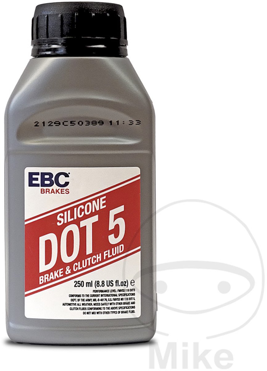 Liquide de frein silicone DOT 5 EBC 250ml pour moto auto BF005 / DOT5 Neuf