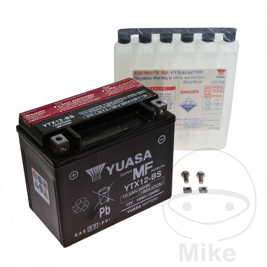 Yuasa Ytx12-Bs Accu Agm 12V 10Ah 150X87X130X130