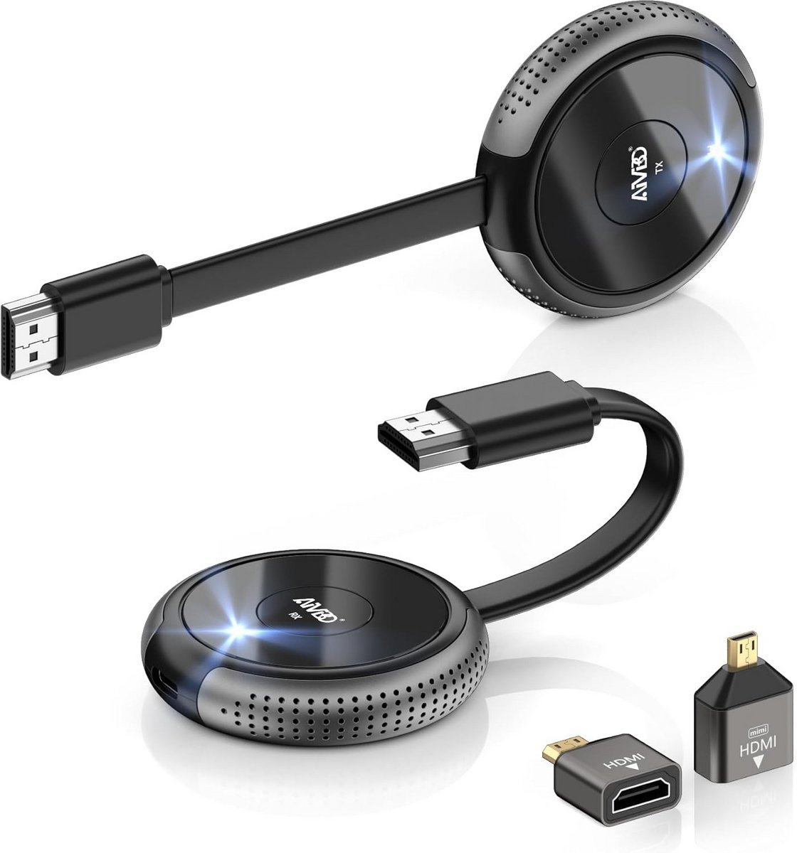 Draadloze HDMI-zender en -ontvanger 4K/5G - 165FT/50M - overdracht van laptop/TV-box/camera/PS5/telefoon naar televisie/monitor/projector