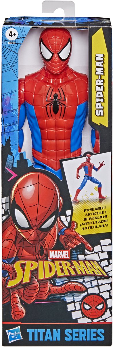 Hasbro Spider-Man actiefiguur rood blauw klassiek 30 cm speelgoed. — afbeelding 2