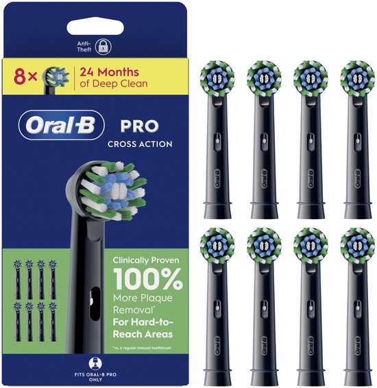 Oral-B Pro Cross Action Zwart (8 stuks)